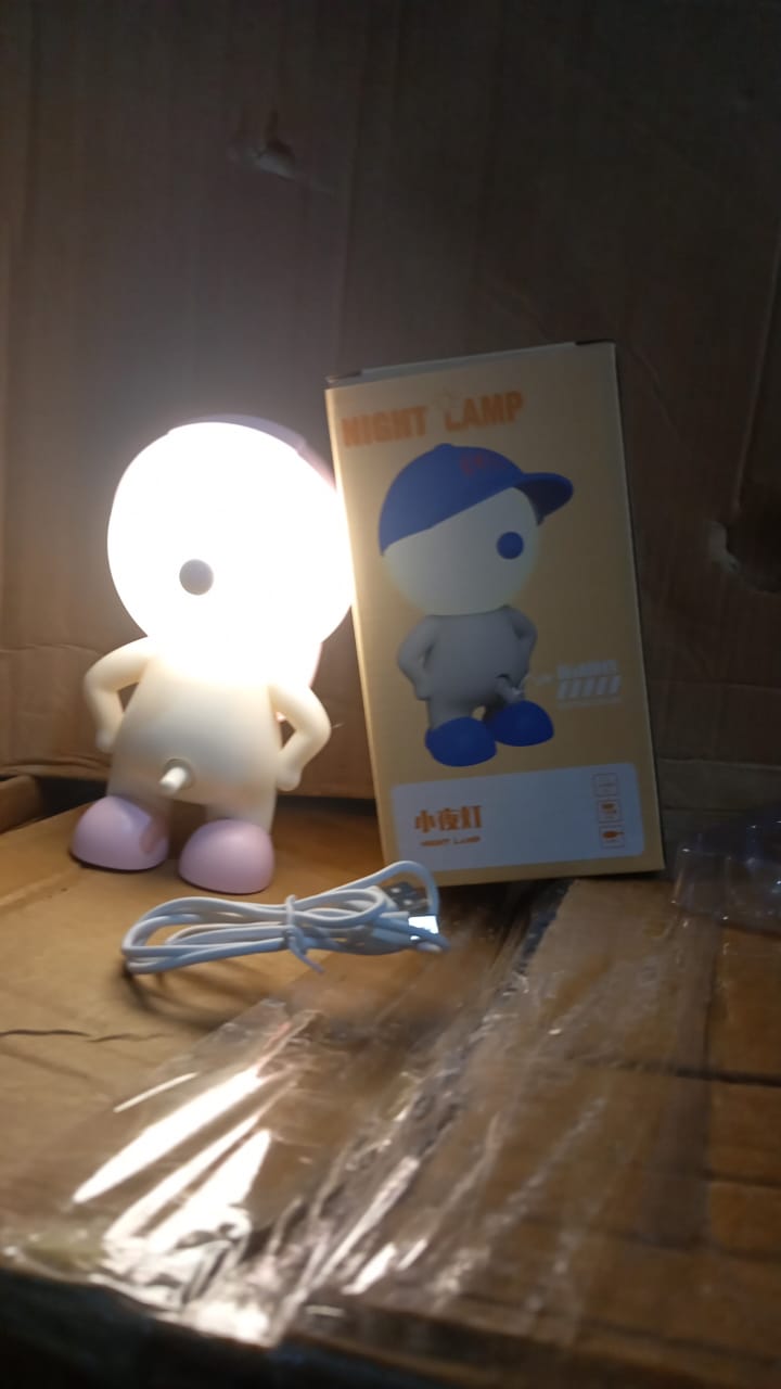 Cute Lovely Cartoon Design LED Desk Night Light With Plastic Head Cap (1 Pc) Cute Lovely Cartoon Design LED Desk Night Light With Plastic Head Cap (1 Pc)